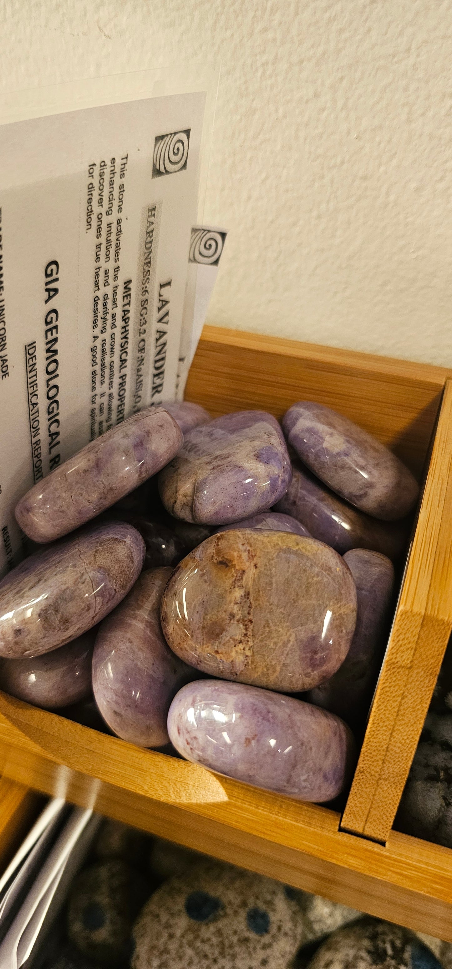 Lavender Jade AKA Unicorn Jade-Tumbled-From Turkey