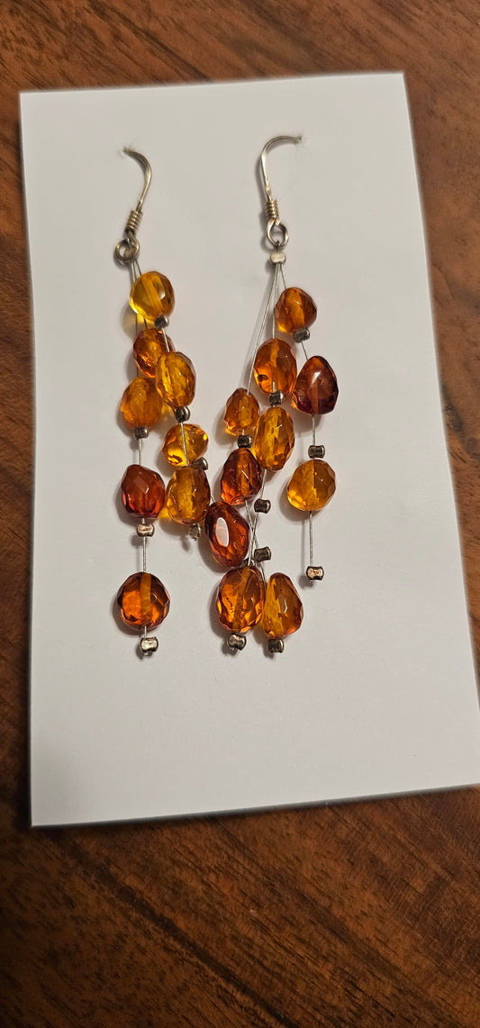 Amber Dangle Earrings Various Styles
