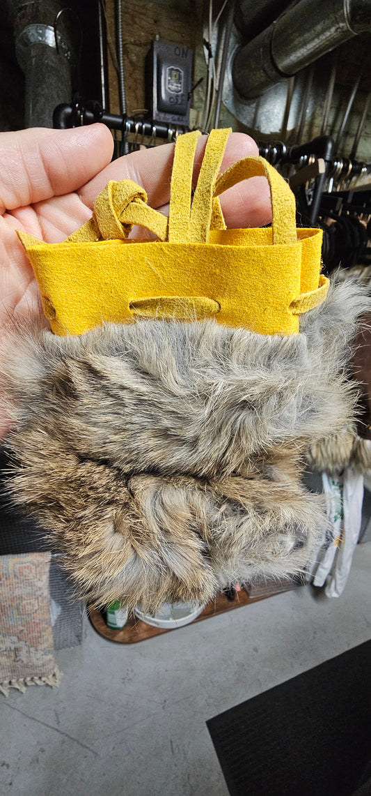 Leather Bunny Bags/Pouches with draw string