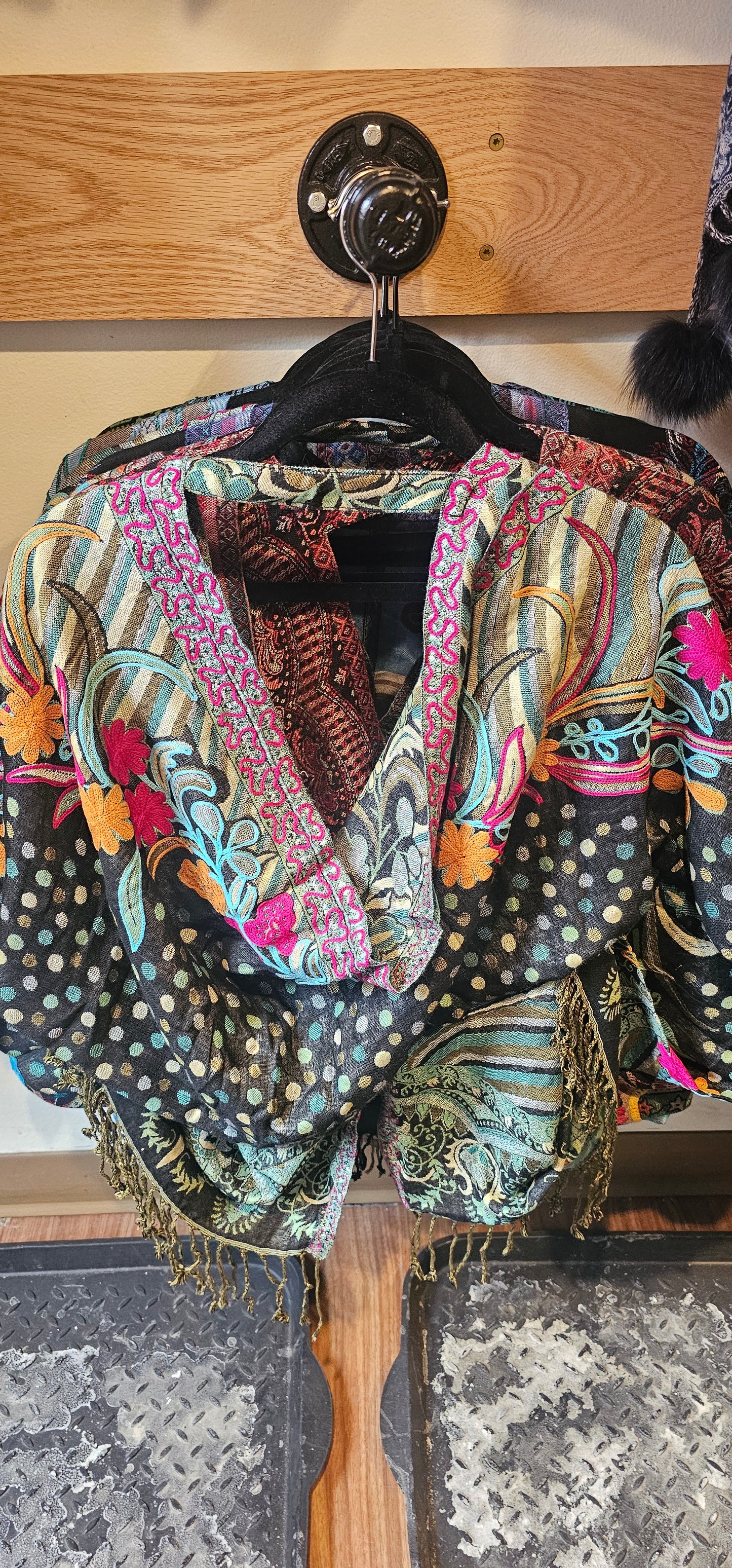 Bok Designs Shawl with Flowy Back