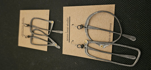 Metal Earrings- Dangles- Montana Made