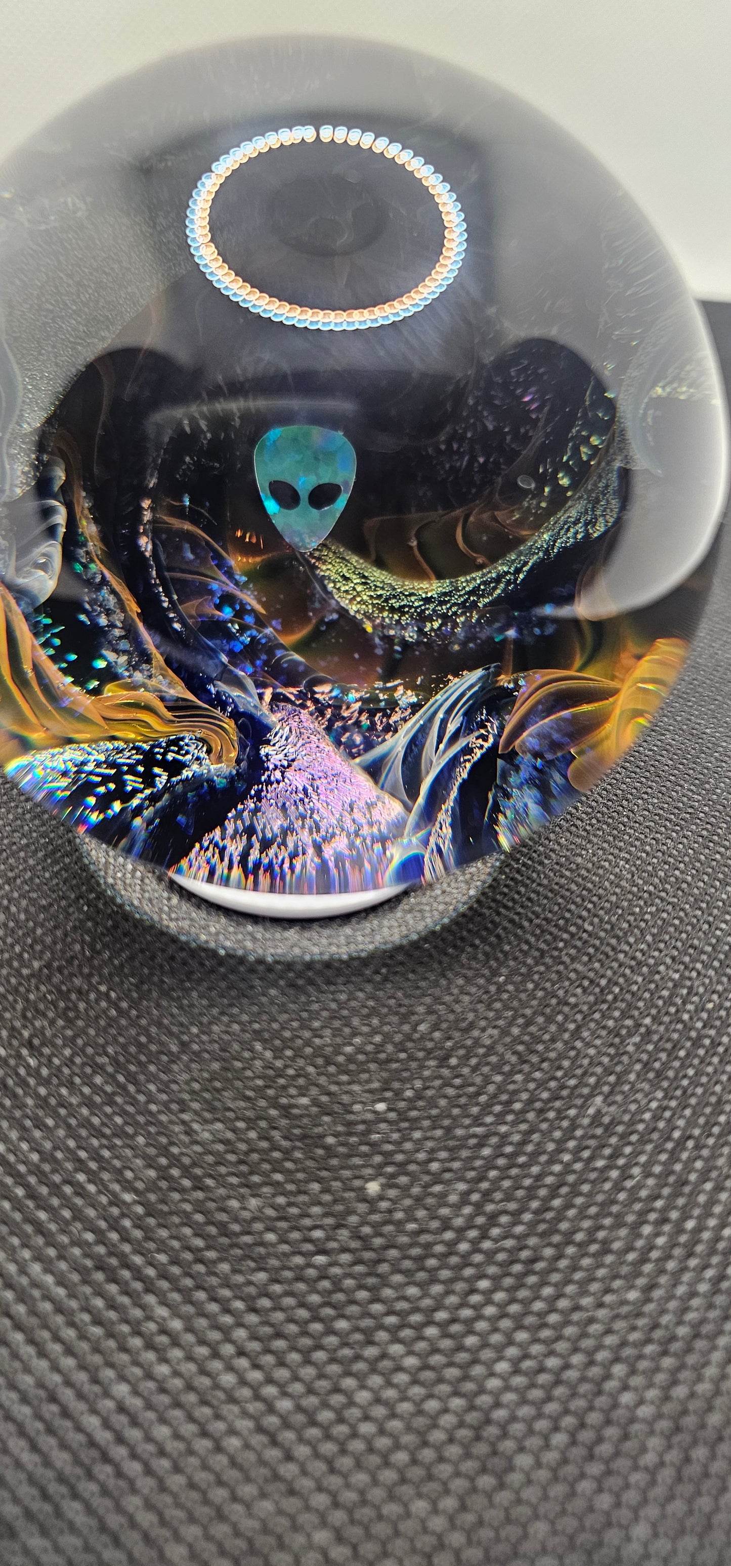 Glass Art Sphere- Alien Psychodelic- Kevin O'Grady