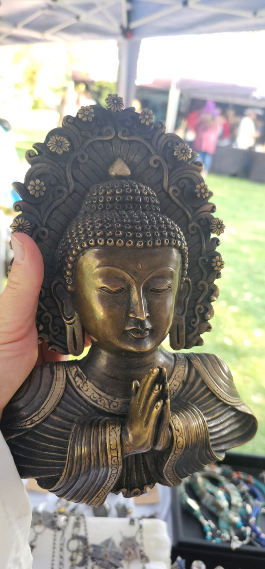 Brass Buddha wall hanging