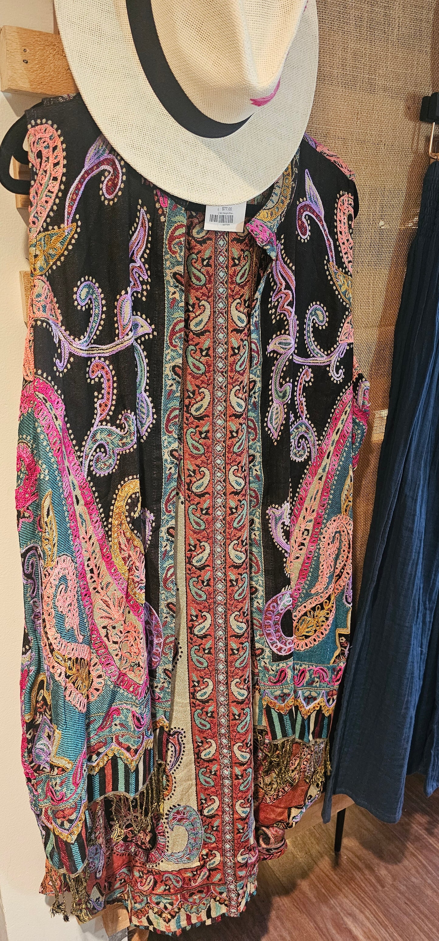 Bok Designs Shawl with Flowy Back