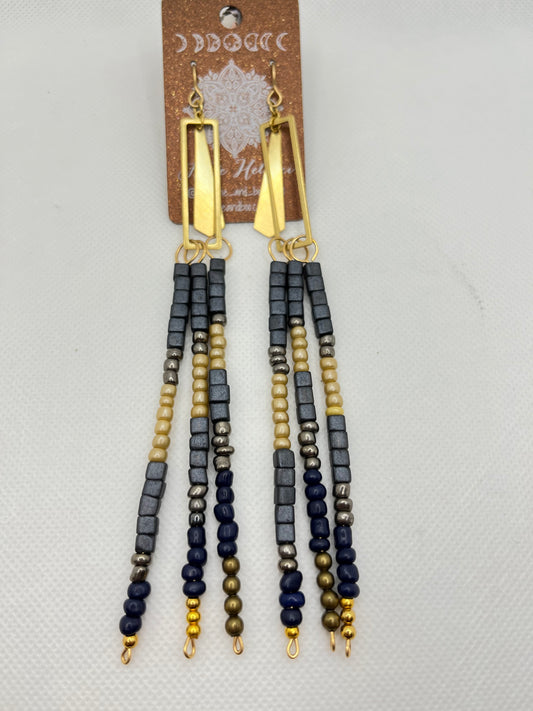 Hematite Beaded Earrings